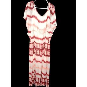 MBLM Womans Maxi Dress Tess Holiday Tie Dye Boho Fairy Resort 2X NWT